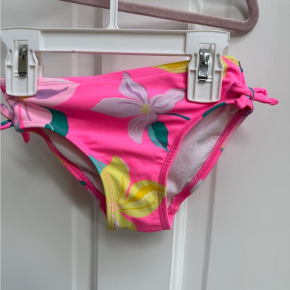 NWOT Carter's 2T Girls Pink and Yellow Floral Bikini Bottom Swimsuit Bathingsuit - Picture 1 of 4